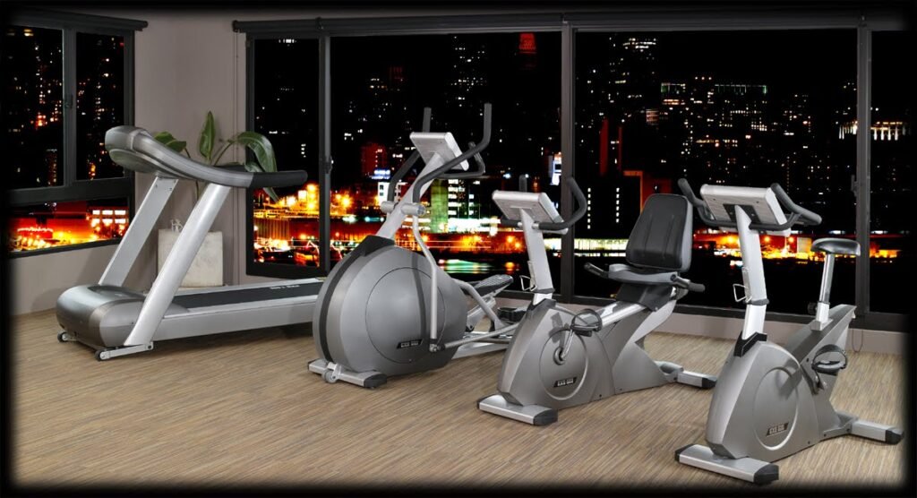 Exercise Equipment for a cardio workout.